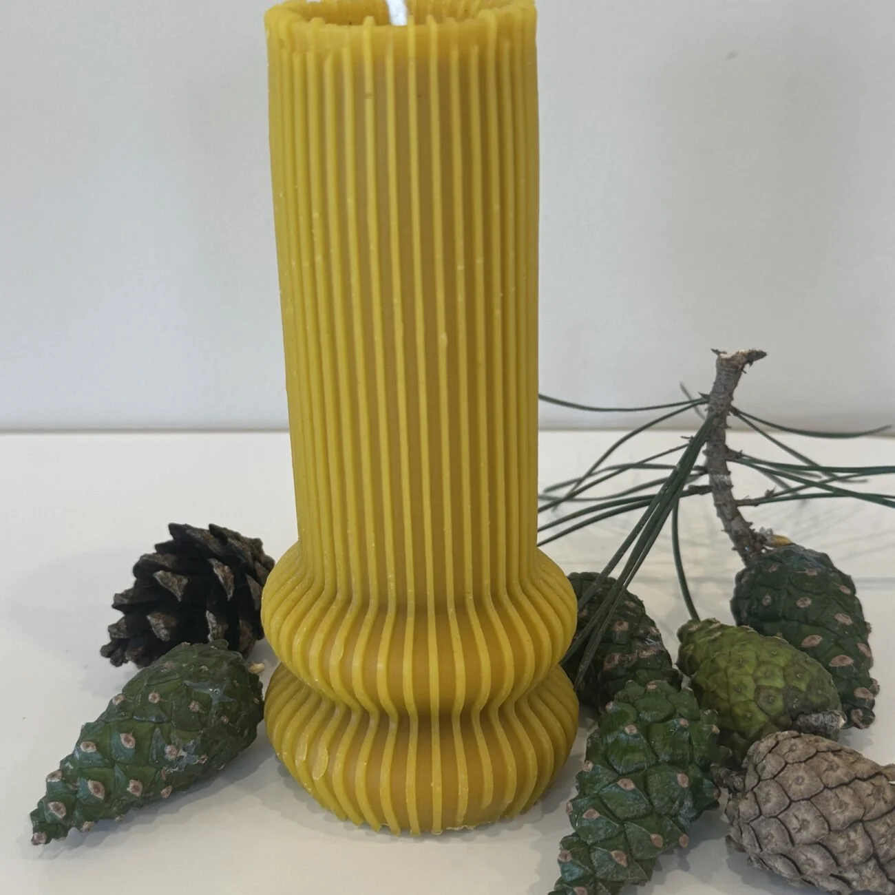 Valūnų_bitynas_Bičių_vaško_žvakė_Cilindras_didelis