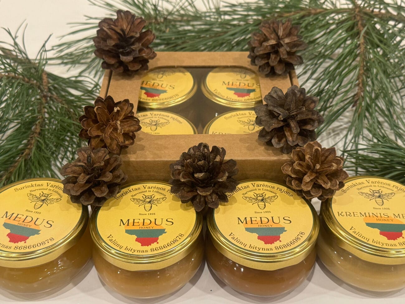 Dovana iš avilio – keturių rūšių medus po 180g - Image 3