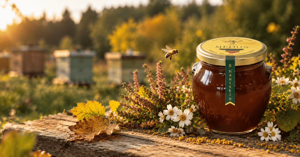 Rudens darbai bityne Rudeninis medus Tamsus medus Valunu bitynas Pikis Propolis Biciu duonele